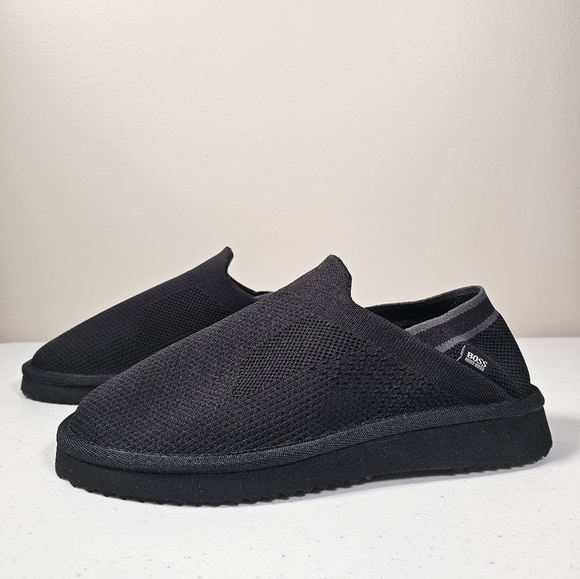 Hugo Boss Homium Slip-On Shoes Knitted Mules Comfort Flats Black Size Eur 41 NEW - Picture 5 of 13